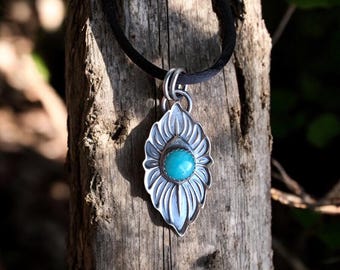 Amazonite Argentium Sterling Silver Pendant Necklace