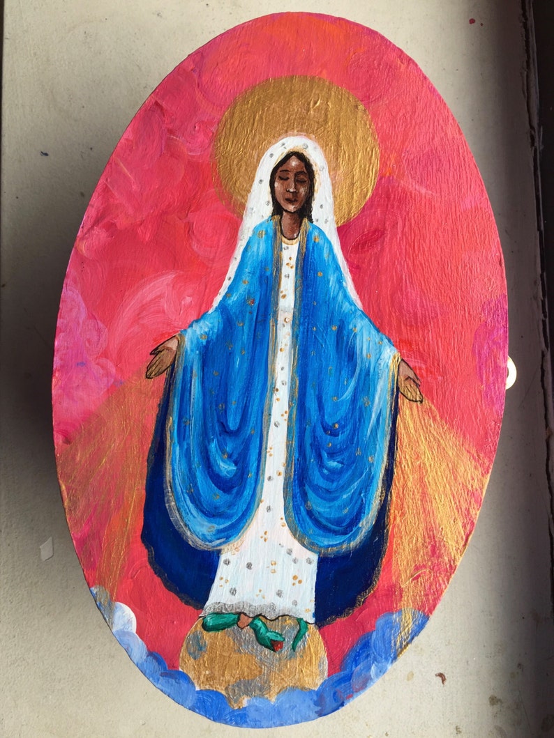 Virgin Mary Hand Painted Box image 0
