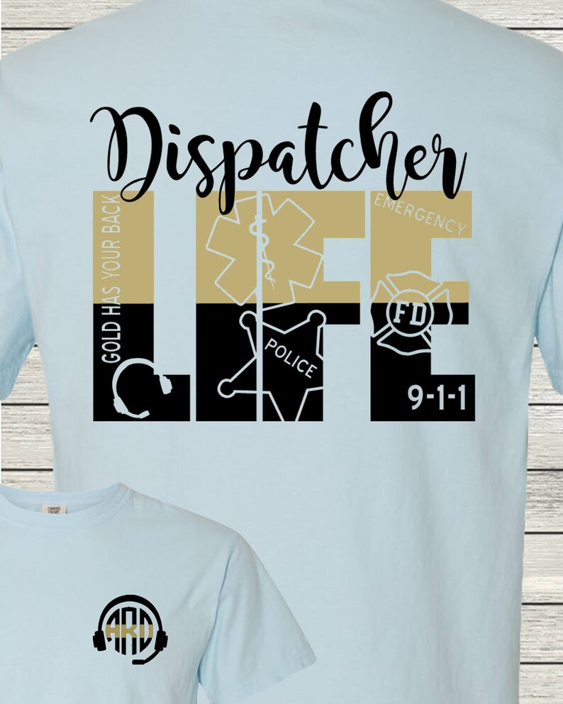 911 Dispatcher Shirt Officer Monogrammed Etsy