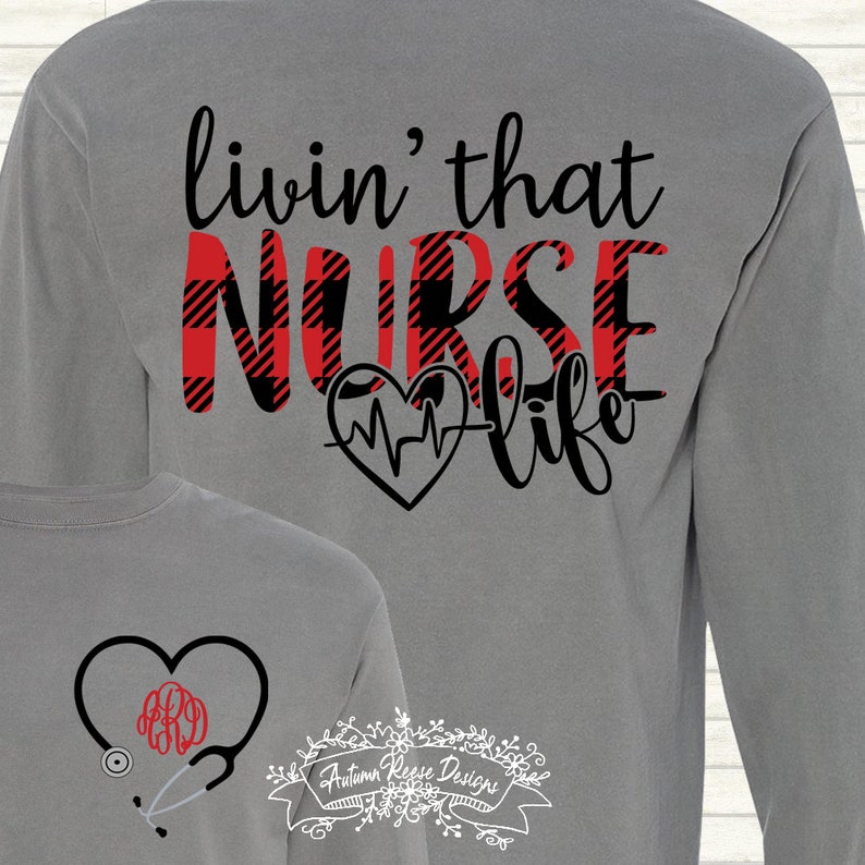 Nurse RN LPN Monogrammed Customized Shirt Personalized Comfort Etsy