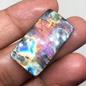 Spectrolite Purple Labradorite Cabochon Gemstone, 30x17x5mm