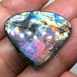 Spectrolite Purple Labradorite Cabochon Gemstone, 32x27x6mm