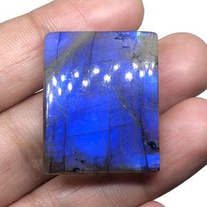 32x26x6mm ブルーファイア ラブラドライト カボション 宝石 61.30 八角形 ハンドメイド 研磨済み 送料無料 50%オフ