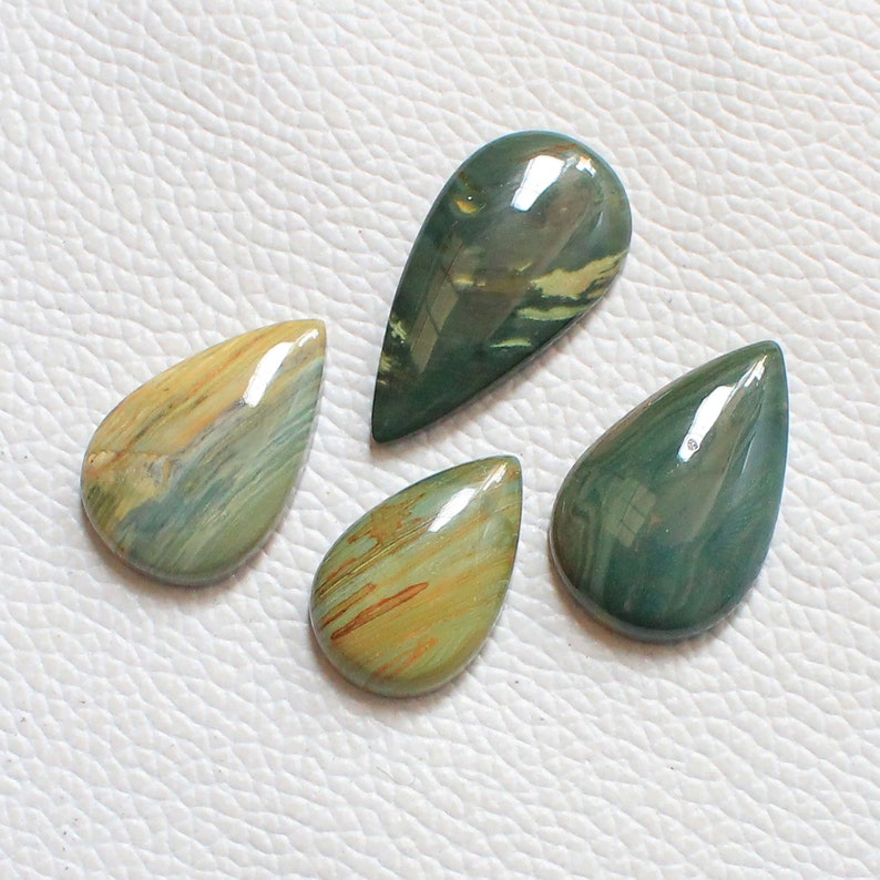 74.45 Carat 4 Pieces Lot Larsonite Cabochon Gemstone Mix Shape Larsonite Gemstone For Jewelry Making