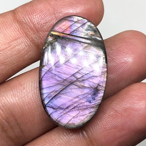 Purple Labradorite Cabochon Gemstone, 32x19x6mm