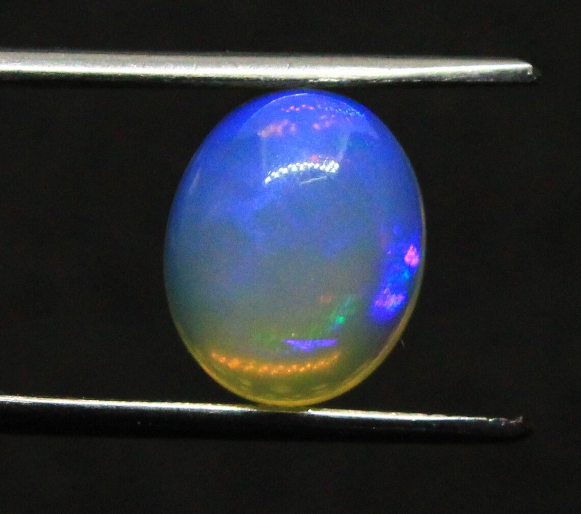 Precious Crystal Fire Opal Natural Ethiopian Opal Cabochon | Etsy