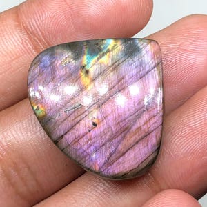 Multi Purple Labradorite Cabochon Gemstone, 30x26x6mm