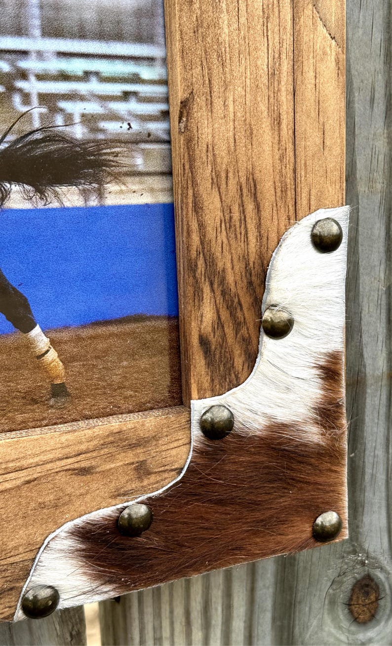 Red/brown and White Cowhide Collage Frame Holds Four 8x10 Photos - Etsy
