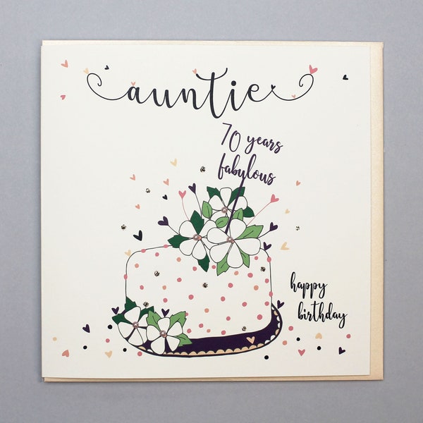 Auntie 70th Birthday Card