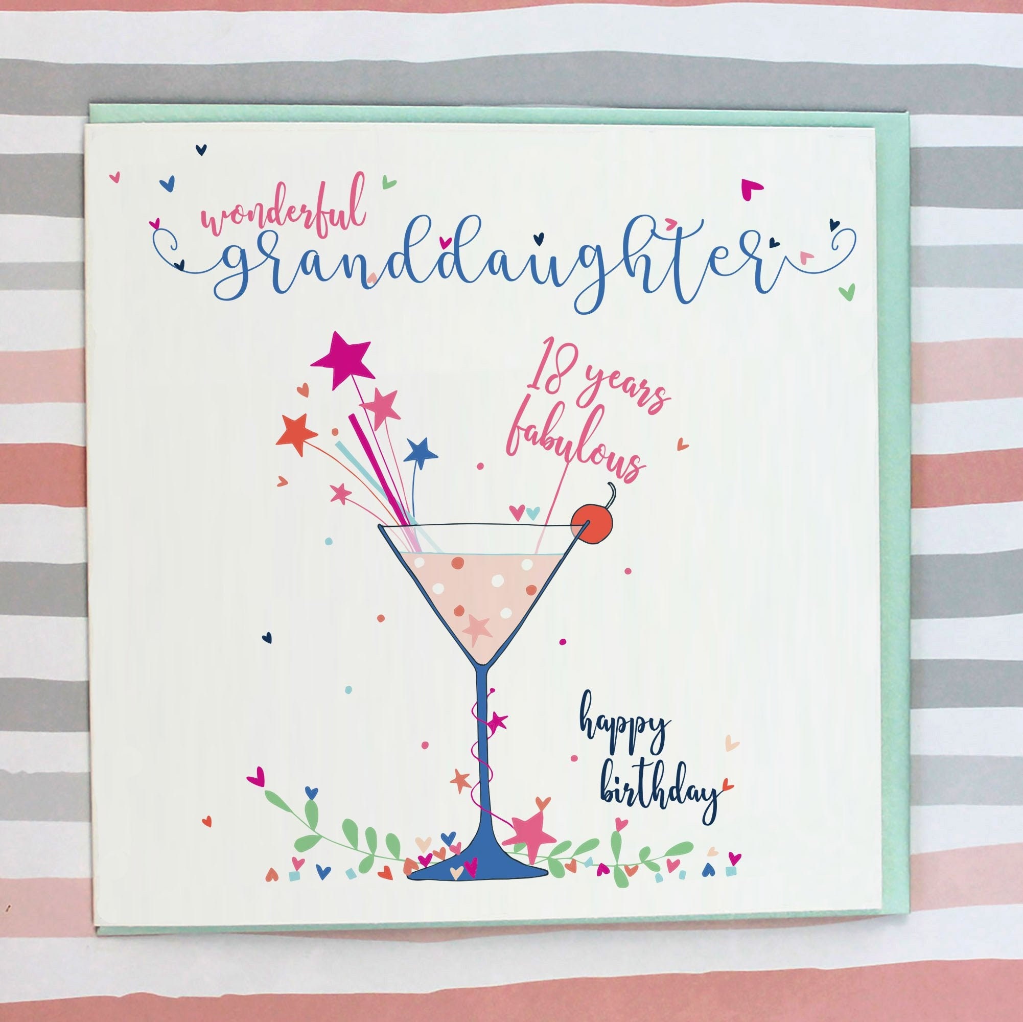 Granddaughter 18th Birthday Card - Etsy UK