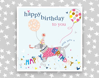 Birthday Card for her - Dog theme