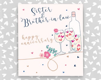 Sister And Brother In Law Anniversary Card