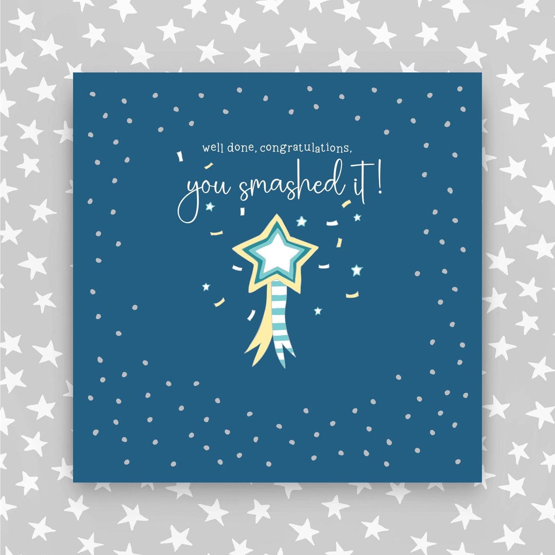 Well Done, Congratulations, You Smashed It Greeting Card (GR71) - Etsy