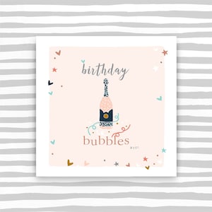 Birthday Card For Her- Birthday Bubbles