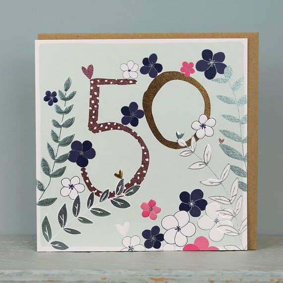 birthday card for 50 year old woman