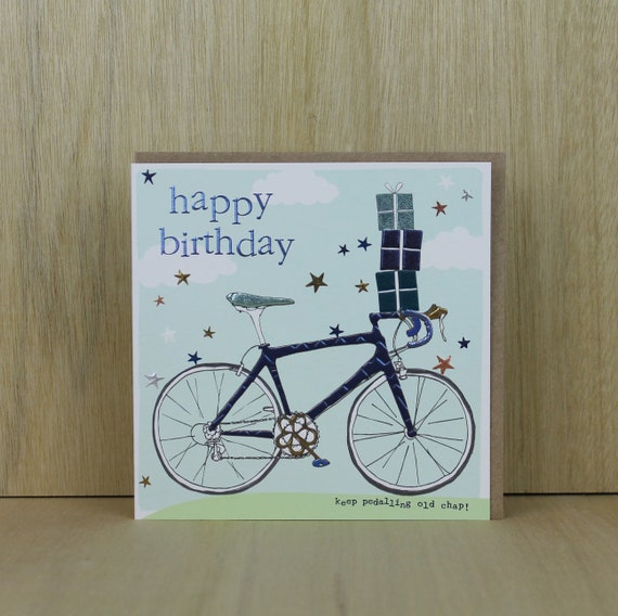 Geburtstagskarte Mit Einem Fahrrad Thema Radfahren Etsy