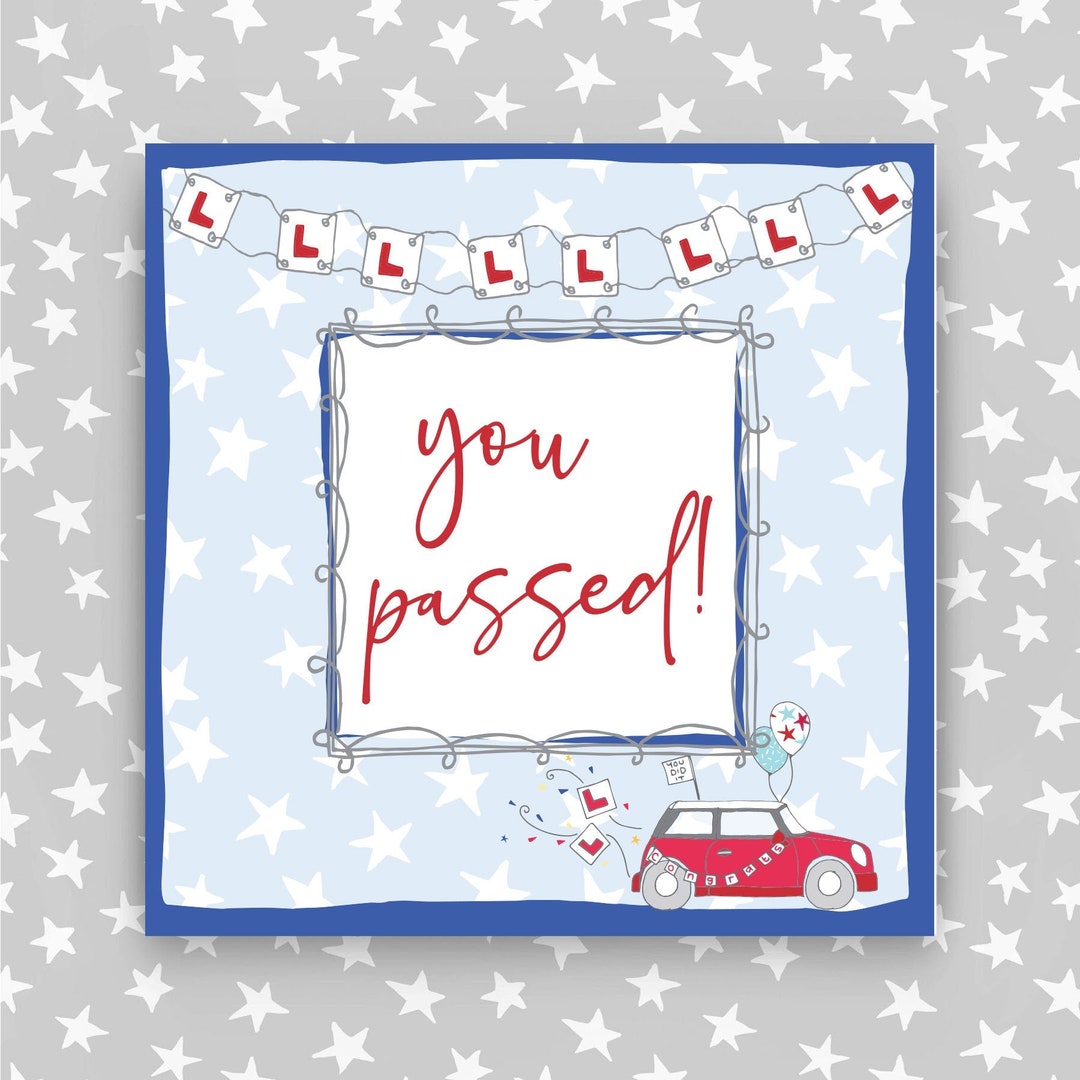 You Passed Greeting Card - for Passing Your Driving Test/card for ...