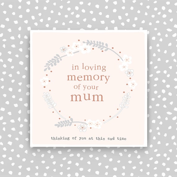 Mum Sympathy Card - Etsy UK
