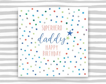 Superhero Daddy Birthday Card