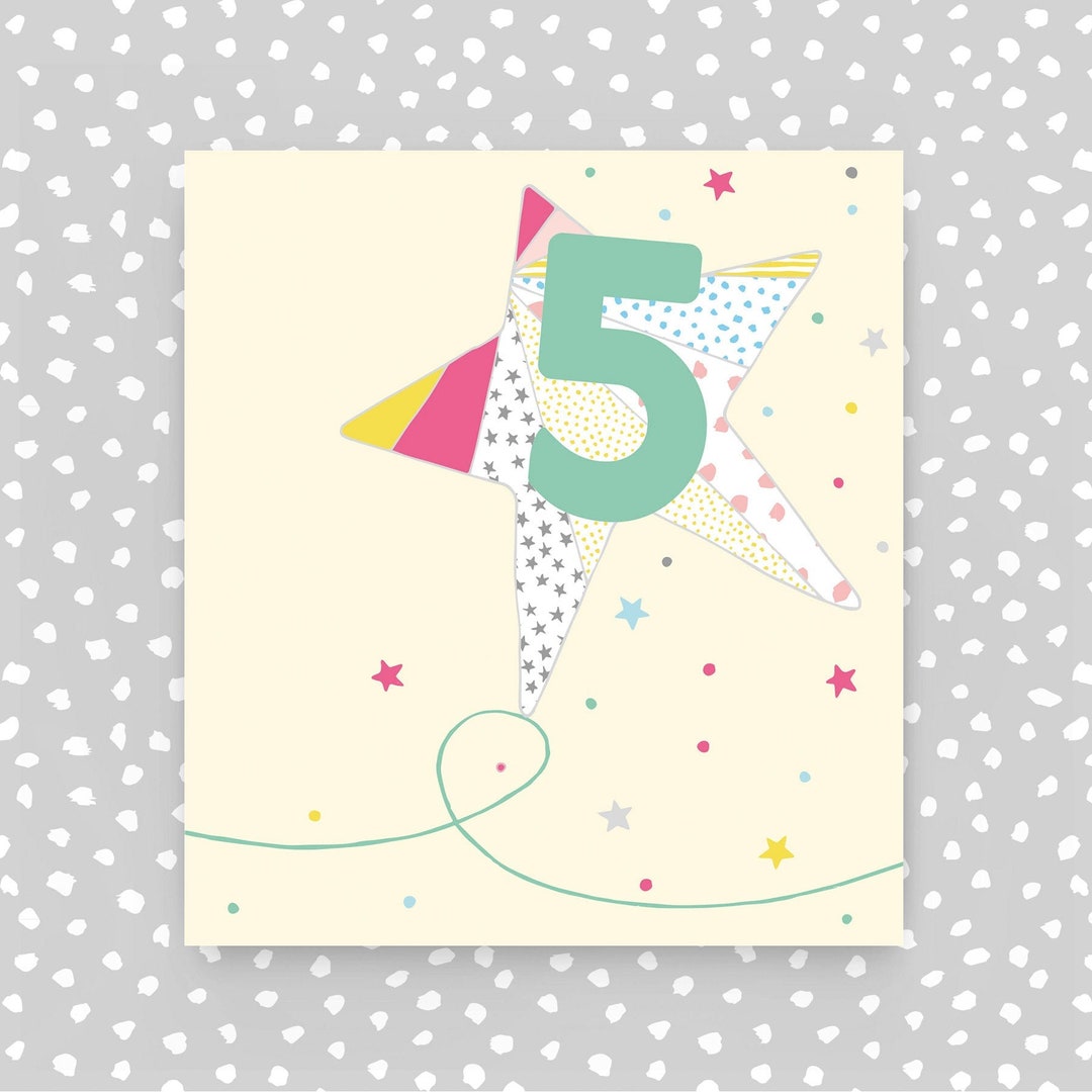 5th Birthday Card Age 5 Birthday Card - Etsy