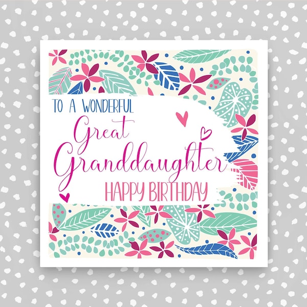 Paper Rose Special Granddaughter 1st Birthday Card - Age 1 - Baby Girl And Teddy Bear With Foil Details - Eco-Friendly And Recyclable
