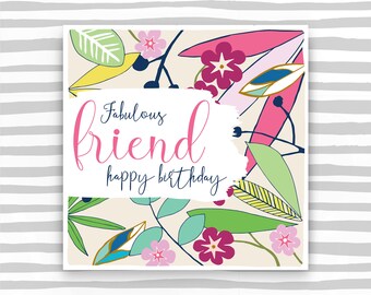 Fabulous Friend Birthday Card