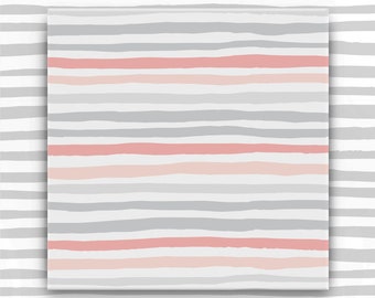 Pink and Grey striped Gift wrap