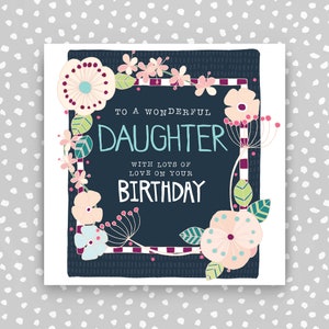 Daughter Birthday Card - With Lots of Love