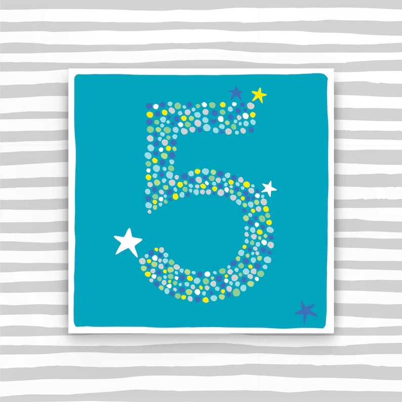 Age 5 Birthday Card - Etsy UK