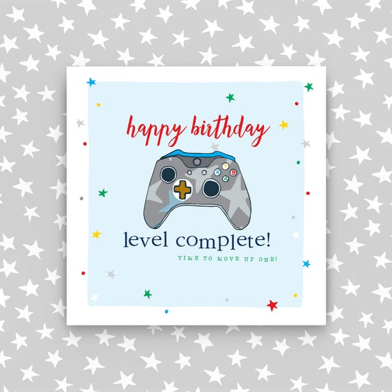 Child Happy Birthday Card Games Controller Etsy child-happy-birthday-card-games-controller-etsy