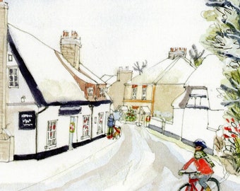 Church Street Histon Cambridgeshire Greetings Card
