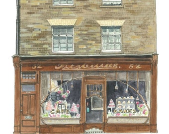 Fitzbillies Cambridge Fine Art Greetings Card