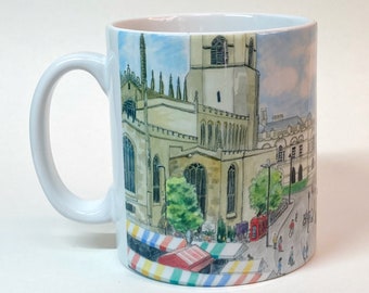 Cambridge Market Square Mug, Tea Coffee Cup, Graduation Gift