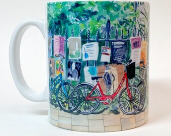 Cambridge Bikes Mug, Cyclists Coffee Cup, Graduation Gift