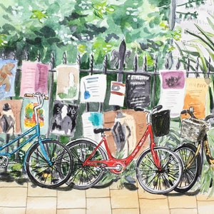 Cambridge Bicycles Fine Art Greetings Card image 1