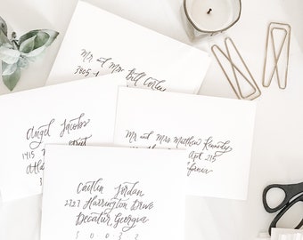 Envelope Addressing, Calligraphy Address, Modern Calligraphy Envelope, Guest Envelope Addressing Wedding Calligraphy, Hand-lettered Address