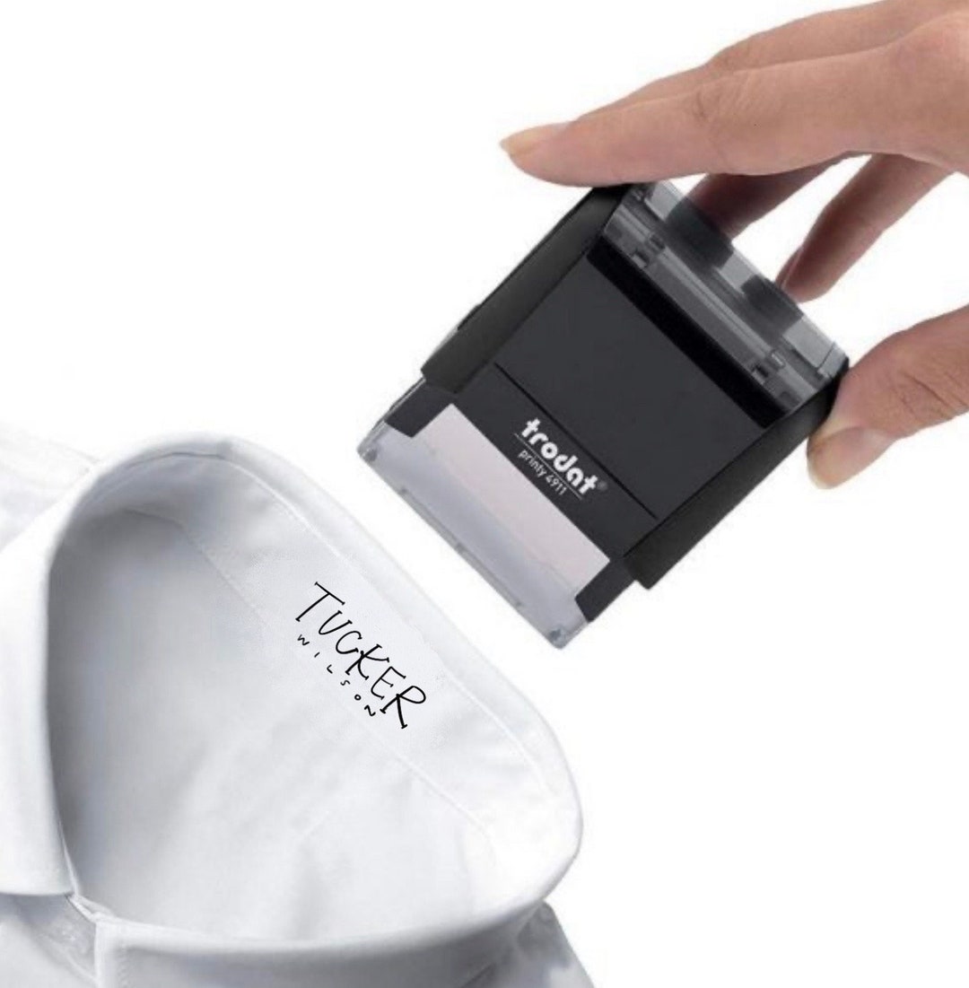 Kids Name Clothing Stamp, Calligraphy Name Stamp, Personalized Fabric