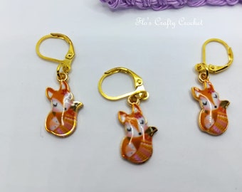 Fox Stitch Marker: Knitting Crochet Accessory