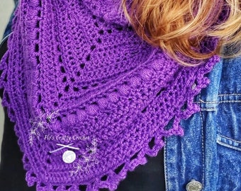 Chimera Crochet triangle bandana style scarf.  PDF pattern