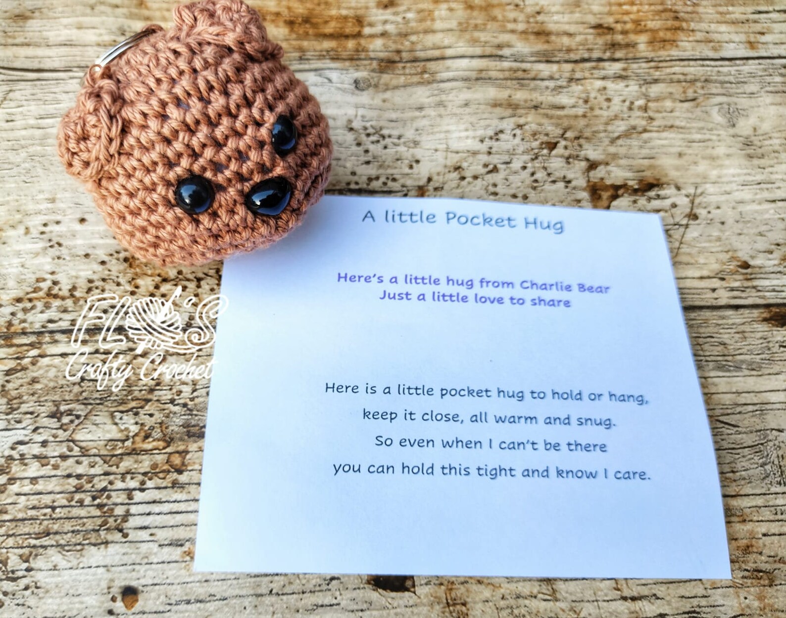 Bear Keychain. Pocket Hug Keyring Pocket Hug Personalised Etsy