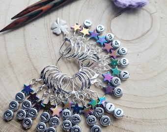 Star Stitch Counters: Knitting Crochet Row Markers Stitch marker set