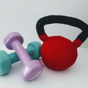 Crochet Kettlebell pattern, fitness lover, crochet pattern for beginners, PDF