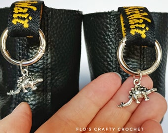 Silver Stegosaurus Boot Charm: Dino Doc Martens Accessory