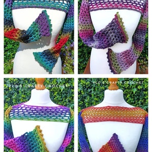 Highlander crochet sleeves, granny sleeves, shrug, bolero, boho, chic, festival, crochet top US, UK Terms, flos crafty crochet