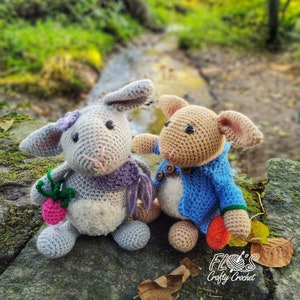 Bob and Betsy Bunny, Crochet Pattern, PDF, Bunny, rabbit, easy beginner pattern, amigurumi, cute bunny