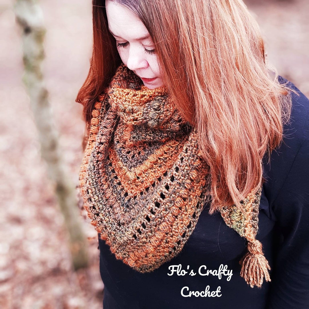 Minerva Triangle Wrap Scarf Crochet Pattern: Beginner Friendly (UK, US ...