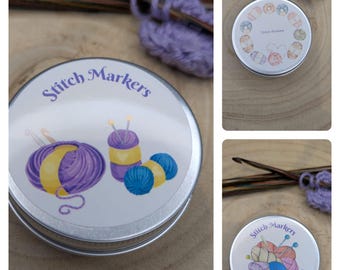 Estuche para marcadores de puntos: Estuche para accesorios de crochet y tejido