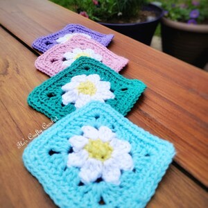Easy Crochet Flower Coaster Pattern: Granny Square Design (PDF)