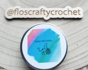 Estuche para marcadores de punto Cat & Yarn / Estuche para crochet y artículos de punto