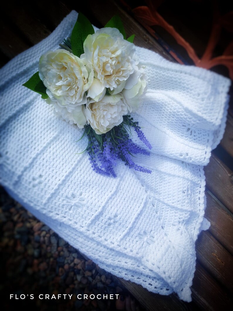 Baby Blanket Crochet Pattern | Easy Crochet Pattern | blathnaid | Mindful Crochet | Flos Crafty Crochet | PDF Digital | Irish crochet